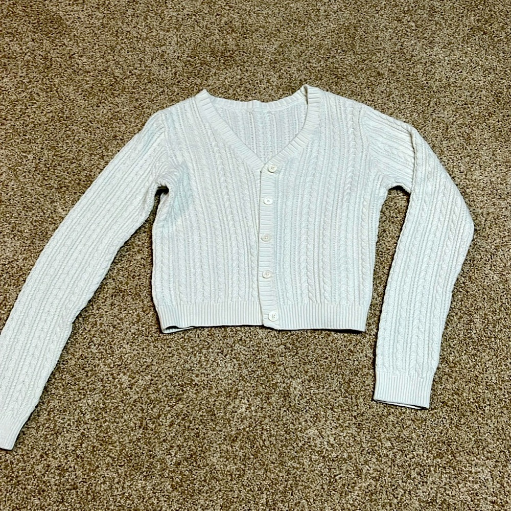 White women’s cropped sweater size small